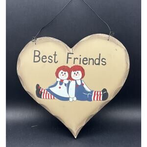 raggedy ann and andy dolls “Best Friends” Wall Sign
